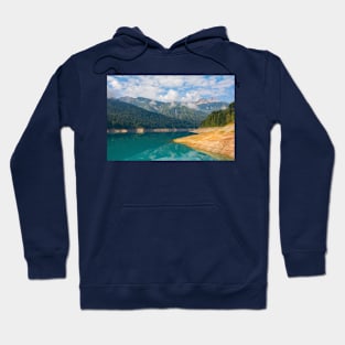 Low Water in Sauris Lake, North Italy Hoodie